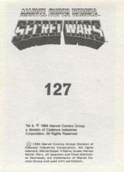 1984 Leaf Marvel Super Heroes Secret Wars Stickers #127 Vulture Back