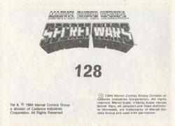 1984 Leaf Marvel Super Heroes Secret Wars Stickers #128 Scorpion Back