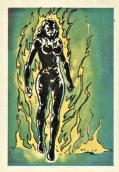 1984 Leaf Marvel Super Heroes Secret Wars Stickers #130 Volcana Front