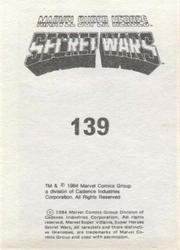 1984 Leaf Marvel Super Heroes Secret Wars Stickers #139 Madame Masque Back