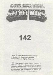 1984 Leaf Marvel Super Heroes Secret Wars Stickers #142 Electro Back
