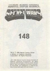 1984 Leaf Marvel Super Heroes Secret Wars Stickers #148 Seth Back