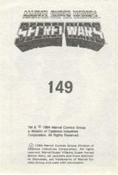 1984 Leaf Marvel Super Heroes Secret Wars Stickers #149 Nick Fury Back