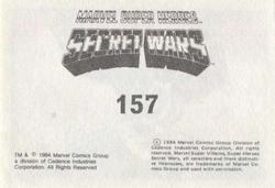 1984 Leaf Marvel Super Heroes Secret Wars Stickers #157 Mercurio Back