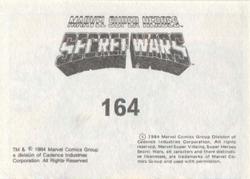 1984 Leaf Marvel Super Heroes Secret Wars Stickers #164 Black Panther Back