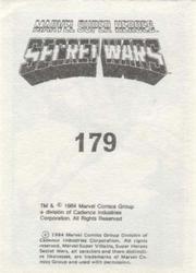 1984 Leaf Marvel Super Heroes Secret Wars Stickers #179 Yellowjacket Back