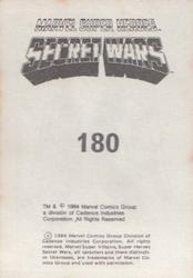 1984 Leaf Marvel Super Heroes Secret Wars Stickers #180 Nighthawk Back