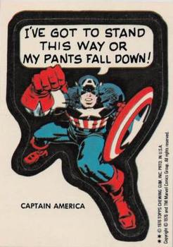 1976 Topps Marvel Super Heroes Stickers #NNO Captain America Front