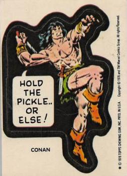 1976 Topps Marvel Super Heroes Stickers #NNO Conan Front