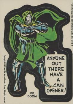 1976 Topps Marvel Super Heroes Stickers #NNO Dr. Doom Front