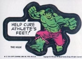 1976 Topps Marvel Super Heroes Stickers #NNO The Hulk Front