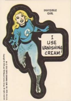 1976 Topps Marvel Super Heroes Stickers #NNO Invisible Girl Front