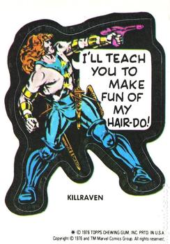 1976 Topps Marvel Super Heroes Stickers #NNO Killraven Front