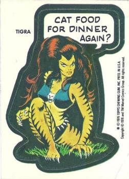 1976 Topps Marvel Super Heroes Stickers #NNO Tigra Front