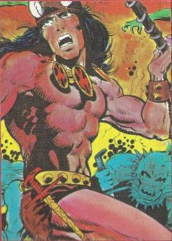 1976 Topps Marvel Super Heroes Stickers - Conan Puzzle & Checklist #NNO Conan / center puzzle piece Front