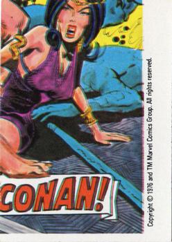 1976 Topps Marvel Super Heroes Stickers - Conan Puzzle & Checklist #NNO Conan / bottom right puzzle piece Front