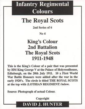 2007 Regimental Colours : The Royal Scots (The Royal Regiment) 2nd Series #4 King's Colour 2nd Battalion 1911-1948 Back