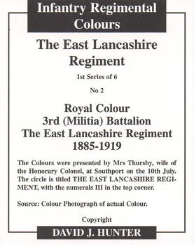 2007 Regimental Colours : The East Lancashire Regiment 1st Series #2 Royal Colour 3rd (Militia) Battalion 1885-1919 Back