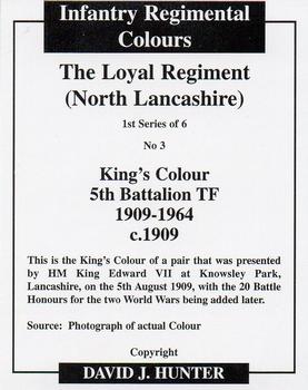 2009 Regimental Colours : The Loyal Regiment (North Lancashire) #3 King's Colour 5th Battalion TF c.1909 Back