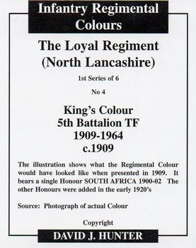 2009 Regimental Colours : The Loyal Regiment (North Lancashire) #4 Regimental Colour 5th Battalion TF c.1909 Back
