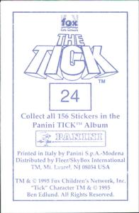 1995 Panini The Tick Stickers #24 Oh, diamonds ...How original. Back