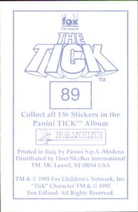 1995 Panini The Tick Stickers #89 ... But I'm still not going to do the dishe Back