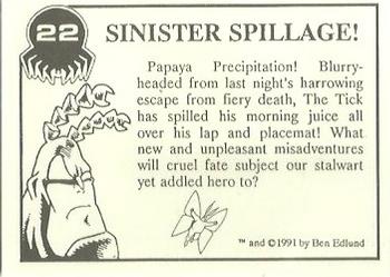 1991 NEC Press The Tick Test Set #22 Sinister Spillage! Back