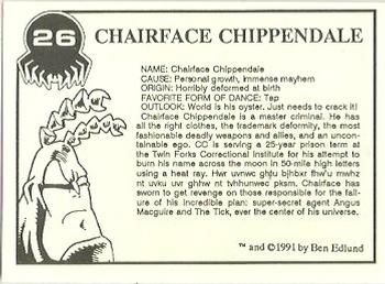 1991 NEC Press The Tick Test Set #26 Chairface Chippendale Back