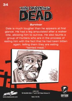2012 Cryptozoic The Walking Dead Comic Book #34 Survivor Back