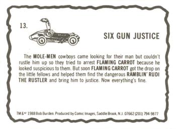 1988 Comic Images Flaming Carrot #13 Six Gun Justice Back