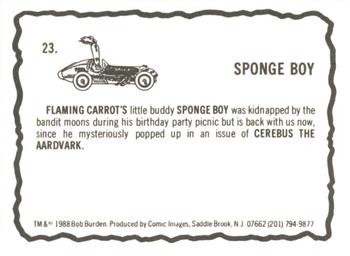 1988 Comic Images Flaming Carrot #23 Sponge Boy Back