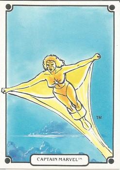 1988 Comic Images Marvel Universe IV Heroic Origins #12 Captain Marvel Front