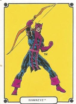1988 Comic Images Marvel Universe IV Heroic Origins #34 Hawkeye Front