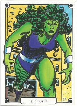 1988 Comic Images Marvel Universe IV Heroic Origins #68 She-Hulk Front