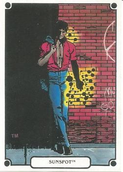 1988 Comic Images Marvel Universe IV Heroic Origins #74 Sunspot Front