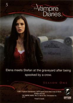 2011 Cryptozoic The Vampire Diaries Season 1 #5 Introductions Back