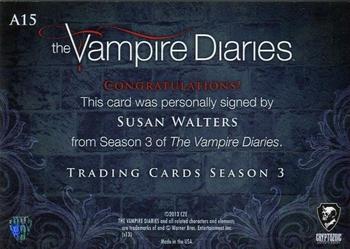 2014 Cryptozoic The Vampire Diaries Season 3 - Autographs #A15 Susan Walters Back