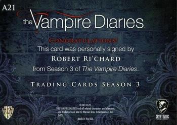 2014 Cryptozoic The Vampire Diaries Season 3 - Autographs #A21 Robert Ri’chard Back