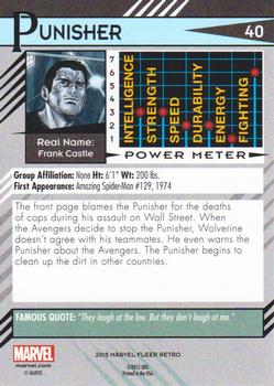 2015 Fleer Retro Marvel #40 Punisher Back