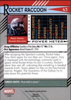 2015 Fleer Retro Marvel #43 Rocket Raccoon Back