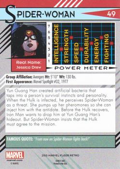 2015 Fleer Retro Marvel #49 Spider-Woman Back