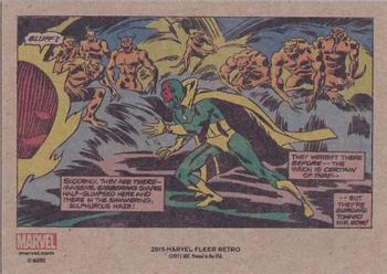 2015 Fleer Retro Marvel - 1960 Fleer #21 Vision Back