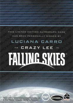 2013 Rittenhouse Falling Skies Season Two - Autographs #NNO Luciana Carro Back