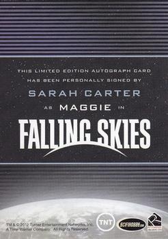 2013 Rittenhouse Falling Skies Season Two - Autographs #NNO Sarah Carter Back