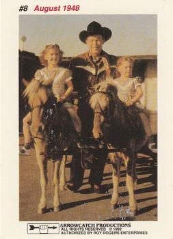 1992 Roy Rogers King of the Cowboys #8 August 1948 Back