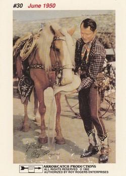 1992 Roy Rogers King of the Cowboys #30 June 1950 Back