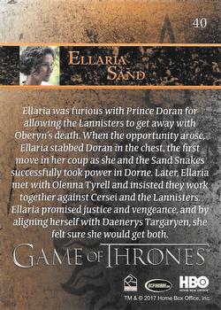 2017 Rittenhouse Game of Thrones Season 6 #40 Ellaria Sand Back