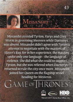 2017 Rittenhouse Game of Thrones Season 6 #43 Missandei Back