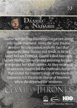 2017 Rittenhouse Game of Thrones Season 6 #53 Daario Naharis Back