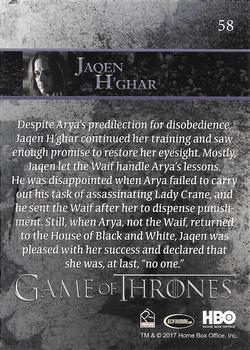 2017 Rittenhouse Game of Thrones Season 6 #58 Jaqen H'ghar Back